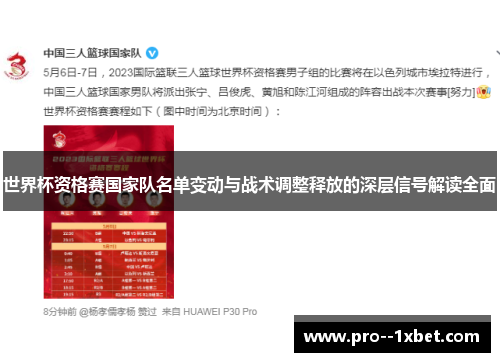 世界杯资格赛国家队名单变动与战术调整释放的深层信号解读全面